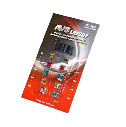 Фото №0 AVS Предохранители флажковые микро FC-267, 5А-30А, с пинцетом, 10шт.