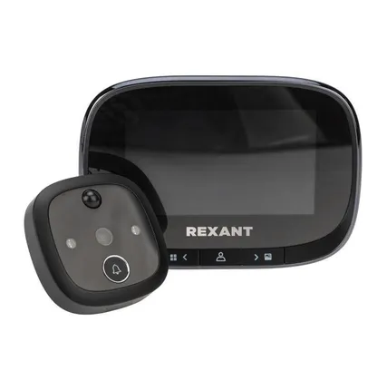 Фото №0 Видеоглазок дверной DV-115 с цветным LCD-дисплеем 4.3дюйм с функцией записи фото/видео по движ. встр. звонок ночн. реж. работы Rexant 45-1115