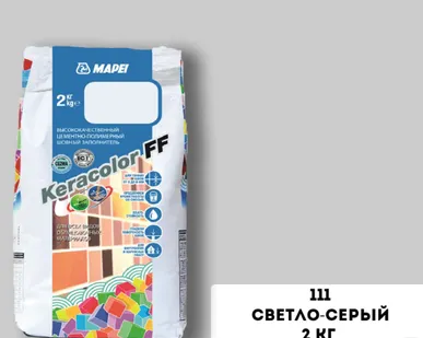 фото Затирка Mapei KeraColor FF-Alu 111/2 светло-серый 3794