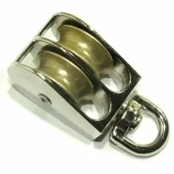 фото Блок двойной металл никель- 8мм (1 1/4) 30