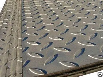 Фото №0 Лист рифленый ромб 5мм Ст3пс