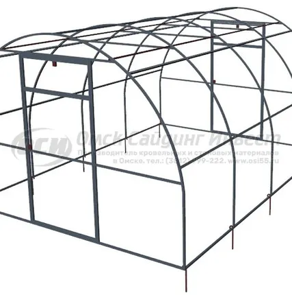 Фото №0 Теплица 3000*2100*4000м (Ш*В*Д) с сотовым поликарбонатом 4 мм
