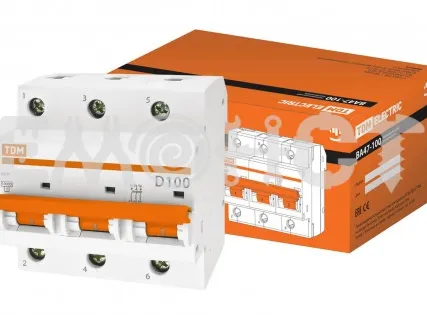 Фото №0 Авт. выкл. ВА47-100 3Р 80А 10кА  х-ка С TDM (2/24) П зз