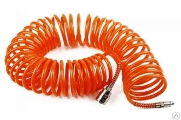 фото Шланг пневматический спиральный QUATTRO ELEMENTI (8х6мм,15м,разъем ЕВРО)...