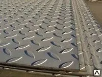 Фото №0 Лист рифленый 4 мм ст 3 ромб/чечевица