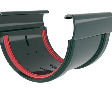 фото Соединитель желобов 135 ПВХ Grand Line зелёный (RAL 6005)