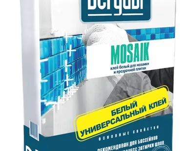 фото Клей для мозаики и прозрачной плитки "mosaik" (Бергауф), 5 кг