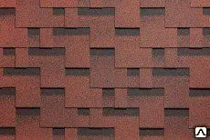 фото Гибкая черепица Döcke PIE SIMPLE/ ТЕТРИС/ Красный