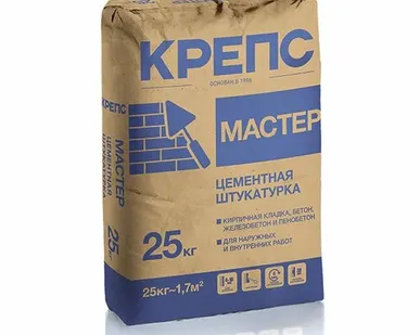 фото Штукатурка КРЕПС Мастер 25 кг цем