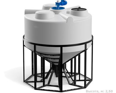 фото Емкость KV 3000 литров с лопастной мешалкой