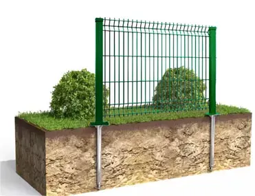 фото Забор 3D на сваях