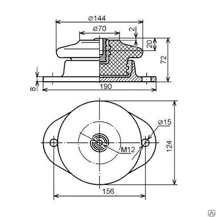 Фото №0 Опорный изолятор ИОов-1-7,5 У3
в