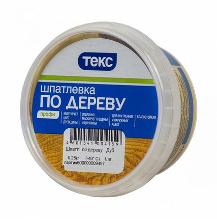 Фото №0 Шпаклевка по дереву дуб, 0,25кг ТЕКС ПРОФИ