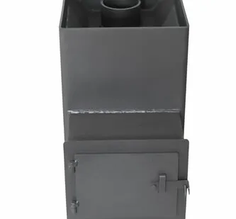 фото Печь банная «Копеечка» с выносным топочным каналом сталь 6мм.