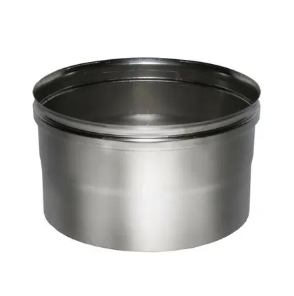 Фото №0 Переходник прямой "Дымок" с топки D120 на трубу D120, AISI 439 (0.5)