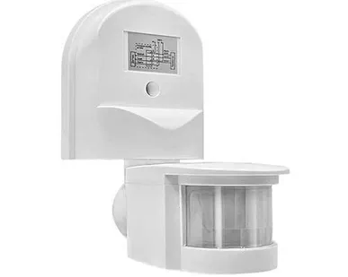 фото Датчик движения инфракрасный настенный 180* 12м 1100W белый IP44 IEK ДД-008