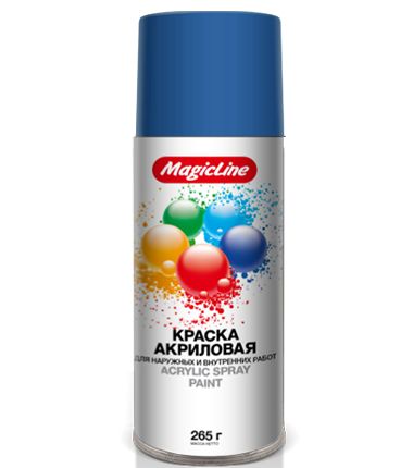 Фото №0 Краска аэрозольная синяя (265г) MagicLine