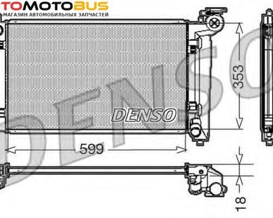 фото Радиатор, охлаждение двигателя DENSO DRM50010 Радиатор охл. ДВС TO Corolla 02.00