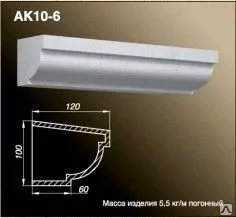 фото Карниз AK10-6-A0.75 Прямой элемент 750 мм