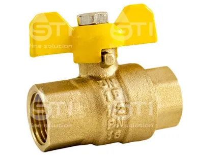 фото Кран шаровой газовый STI ГГ бабочка 20