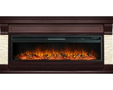 фото Каминокомплект Denver под Vision 60 (темный дуб) + Royal Flame Vision 60 LOG Led