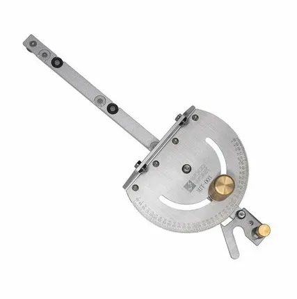 Фото №0 Упор угловой с транспортиром для пиления и фрезерования с шагом 1 и углом 22,5 Латунная рукоятка