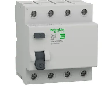 фото Выключатель дифференциального тока селективный ВДТ EASY9 (УЗО) 4П 40А 300мА AC-S 400В SchE EZ9R67440