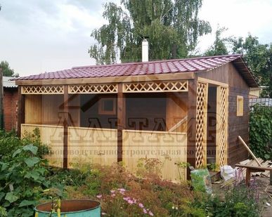 фото Строительство Бани из сухого проф.бруса