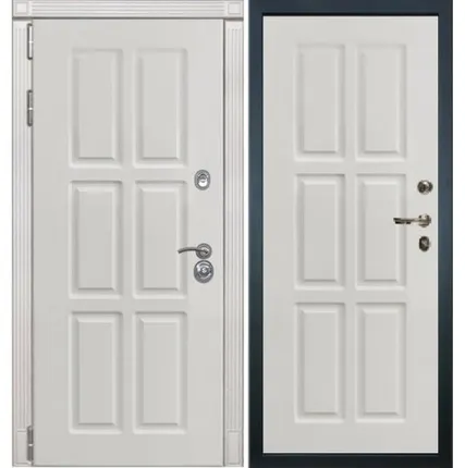 Фото №0 Входная дверь Сенатор-10 софт белый-85 софт белый снег