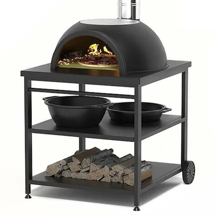 Фото №0 Садовая чугунная печь LEGENDA GARDEN (с основанием из немецкого шамота) на подставке