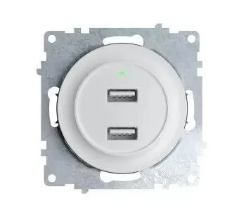 фото Розетка USB 2-м СП Florence 16А IP20 с подсветкой механизм бел. 1E10351300 OneKeyElectro 2260089