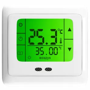 фото Терморегулятор сенсорный програм.с датчиком пола,датчик воздуха,поддерживаемая температура от +0°С д G07Н/programm GRANDEKS