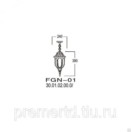 Фото №0 Светильник подвесной на цепочке Генуя FGN-01