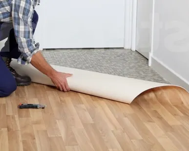 фото Укладка линолеума