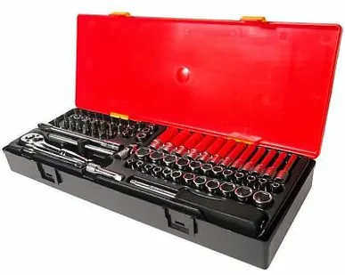 фото Набор торцевых головок 1/4" комбинированный, 73 предмета, JTC