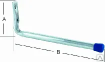 Фото №0 Крюк 350х165мм настенный L-образный, цинк Vormann