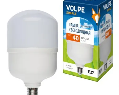 фото Лампа LED-M80-40W/DW/E27/FR/S Лампа светодиодная. Матовая. Серия Simple. Дневной свет (6500K). Картон. ТМ Volpe.