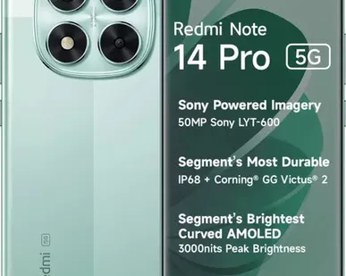 фото Смартфон Xiaomi Redmi Note 14 Pro 5G 8/256Gb Green NFC EU (Global Version)