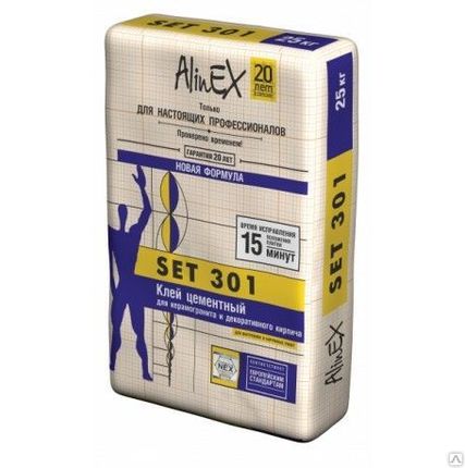 Фото №0 ALINEX клей цементный "SEN 301", 25 кг