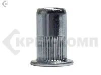 фото Заклепка с внутренней резьбой цилиндрический бортик, Белый цинк м5х0,8х13 (1000шт) KENNER - SRC