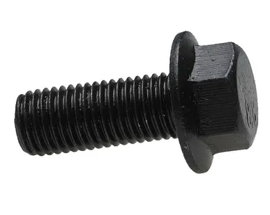 фото Болт 10х20 DIN 6921 с шестигранной головкой и фланцем, класс прочности 8.8, оксидированная сталь