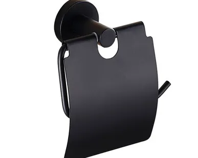 фото Бумагодержатель с крышкой черный