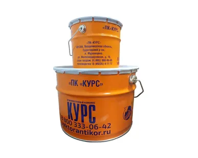 фото Антикоррозийная мастика "Вектор 1236" грунт серебристый (10 кг) ПК Курс