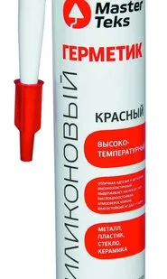 фото Герметик силиконовый для печей Profimaster, термостойкий, красный, 260мл, Masterteks