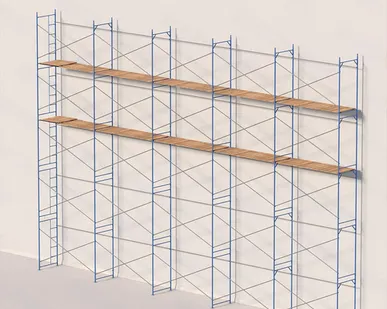 фото Леса рамные строительные ЛРСП-40 10х15 м (2 яруса под настил)