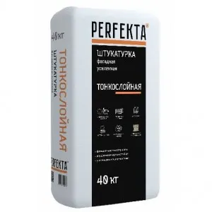 фото штукатурка Цементная фасадная Перфекта Тонкослойная 25 кг