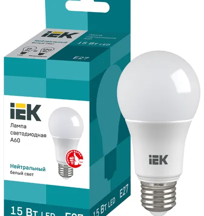 Фото №0 Лампа светодиод. IEK A60 15W E27 холод