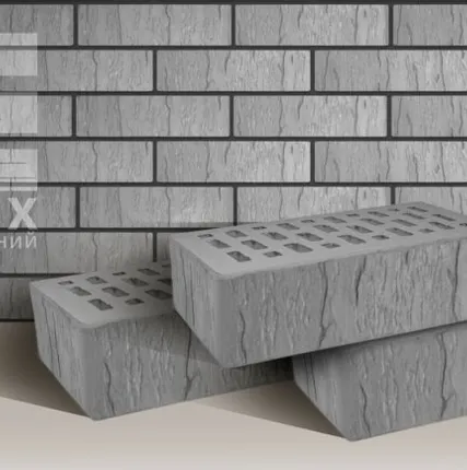 Фото №0 TEREX (Товарково) Кирпич лицевой керамический TEREX 1НФ Серый Шале 250x120x65