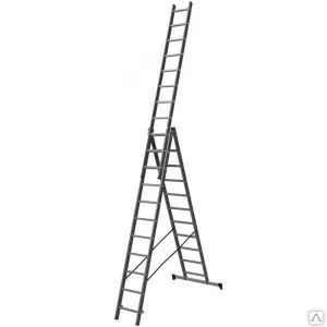 Фото №0 Трехсекционная алюминиевая лестница inforce 3х11 л-03-11