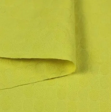 Фото №0 Жаккард стретч ярко-жёлтый Италия Состав: хлопок 95 %, эластан 5 % Плотность ≈ 215 г/м² Ширина 134 см